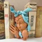 Medusa Book Corner Bookshelf Resin Ornaments Unique Snake Women Face Book Ends - Image 2