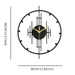 1pc Modern Minimalist Metal Creative Home Decor Wall Clock, Battery Powered Clock For Living Dining Room And Office Wall Decor - Image 2