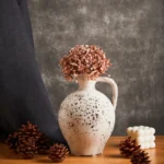 Retro And Nostalgic Handmade Ceramic Vases ﻿Home Interior Decoration Flower Vase With Handle Vase For Dried Flowers - Image 2