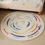 Cream Style Carpets for Living Room Thick Anti-slip Bedside Floor Mat Cute Round Bedroom Decor Plush Carpet Home Fluffy Soft Rug - Image 3