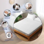Waterproof Bedsheet Cotton Terry Flat Sheet Style Mattress Cover Anti Mites & Washable Sheet Protector - Image 5