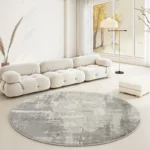 Vibrant Nordic Round Rug: Non-Slip Carpet for Cozy Living Spaces
