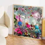 Modern Nordic Decor Bright Peony Flower Art Painting Canvas Posters And Prints Colorful Bouquet Wall Pictures For Living Room - Image 3