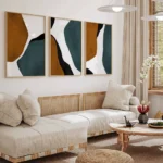 Chic Beige Abstract Canvas Art Set for Modern Spaces - Image 2
