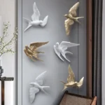 Nordic Living Room Wall Decoration Pendant Entrance Foyer Restaurant Creative Art 3D Three-dimensional Bird Hanging Decoration - Image 2