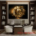 Motivational Abstract Style Time Is Money with A Clock Office Art Poster Canvas Painting Wall Prints Picture for Room Home Decor - Image 3