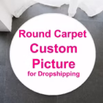 Custom Logo Mat Circle Carpet Anti-Slip Round Area Rug Large for Home Living Room Bedroom Decor Chair Drum Rug Chair Doormat - Image 3