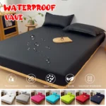 Throw Waterproof Mattress Cover Bed Fitted Sheet Mattress Bedspread Protector Pads Single/Double/King/Queen Full Size Gray/White