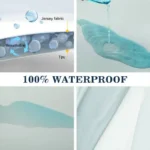 Waterproof Fitted Sheet Bedding Cover Bed Cloth Solid Color Mattress ,Soft Breathable Noiseless Bed Cover Deep Pocket Large size - Image 2