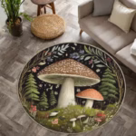 Enchanted Mushroom Kingdom Rug Colorful Round Forest Floor Mat Living Room Decor Bedroom Carpet Inspired By The Magical Forest - Image 2