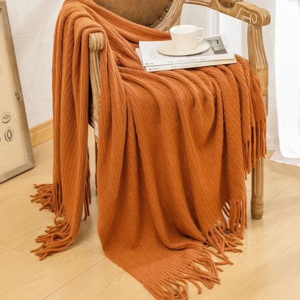 Modern Simple Knitted Blanket For Bed Super Cozy Sofa Cover Household Throw Blanket Office Nap Cover Luxury Bed Tail Towel Shawl
