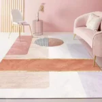 Chic Pink Nordic Area Rug - Luxury Non-Slip Carpet for Girls' Rooms - Image 4