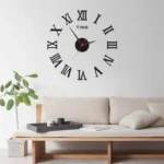 3D Acrylic Digital Wall Clock Roman Numerals Design Mirror Wall Clock Fashion Large Round Wall Clock DIY Self Adhesive Clocks - Image 4