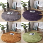 Chemical-Free Round Plush Rug: Easy Wash Nordic Style! - Image 6