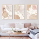 Abstract Bohemian Geometric Beige Poster Canvas Painting Wall Art Printing Picture Bedroom Living Room Home Decoration Picture - Image 2