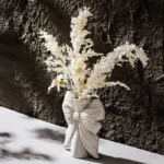 OasinNordic Bow Ceramic Vase Retro Minimalist Centerpiece Wall Shelf Decoration Accessories Coffee Table Decor Home Living - Image 2