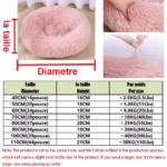 Super Soft Pet Dog Cat Bed Plush Full Size Washable Calm Bed Donut Bed Comfortable Sleeping Artifact Dropping Product For Vip - Image 4