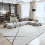 Modern Style Rugs for Bedroom Minimalist Living Room Decoration Line Carpet Thick Plush Lounge Floor Mat Fluffy Soft Bedside Rug - Image 4