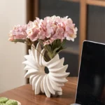 OasinSea Anemone Ceramic Vase for Pampas Grass Boho Modern Art Decoration Objects Tabletop Living Room Dried Flower Decor - Image 6