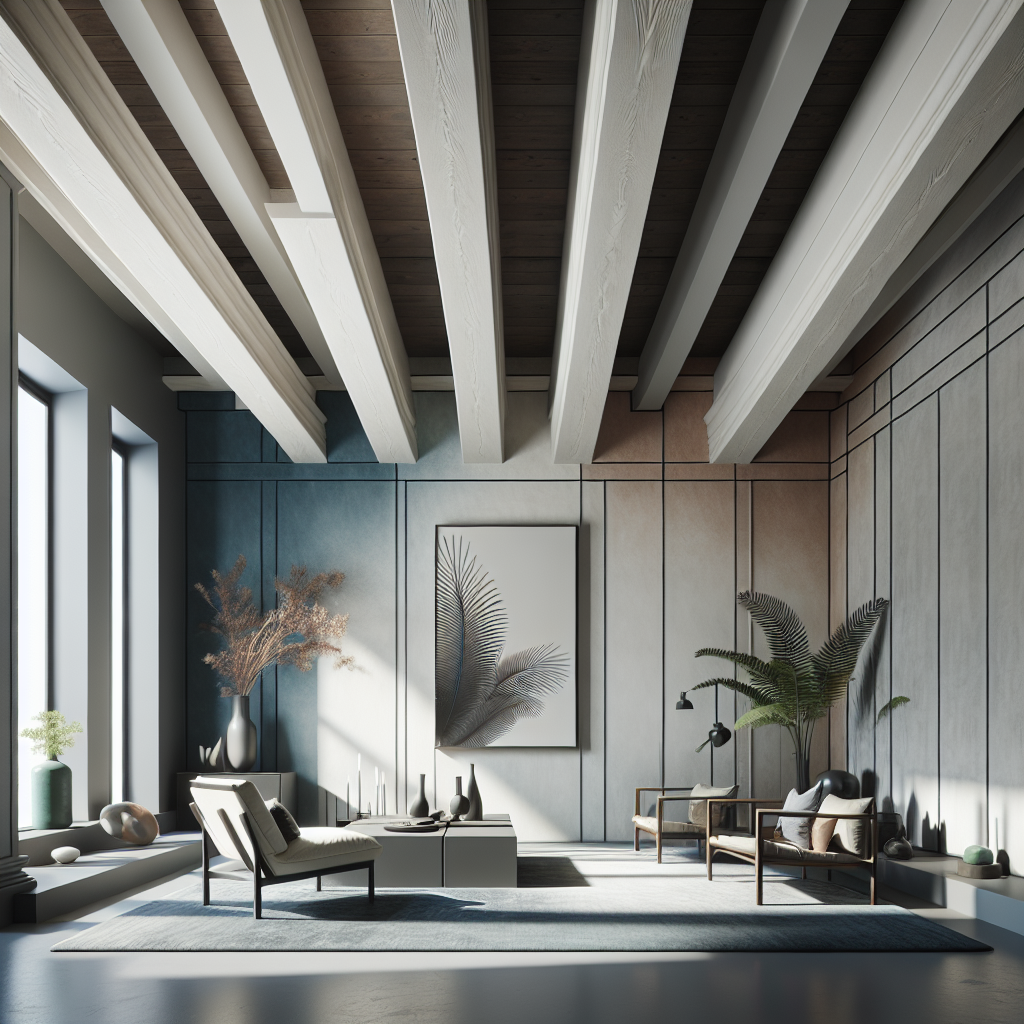 Beamed Ceilings In Minimalist Spaces
