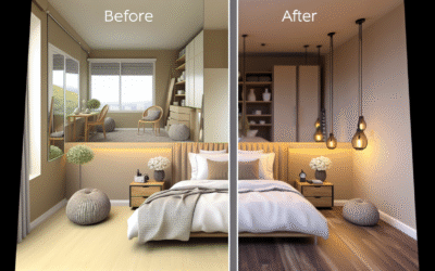 Luxurious layered bedding with different textures and soft colors