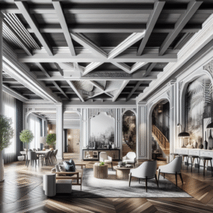 Ceiling Beams In Open Concept Designs