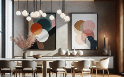 Contemporary Dining Room With Bold Accents