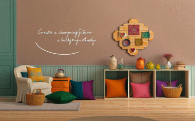 A beautifully crafted DIY upholstered headboard with tufting
