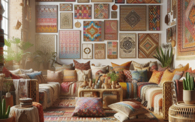 Eclectic Living Room With Bold Prints