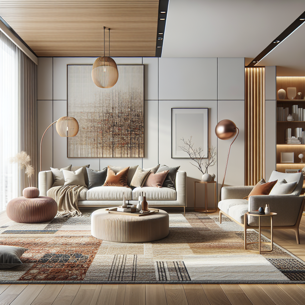Visual guide for choosing rug sizes