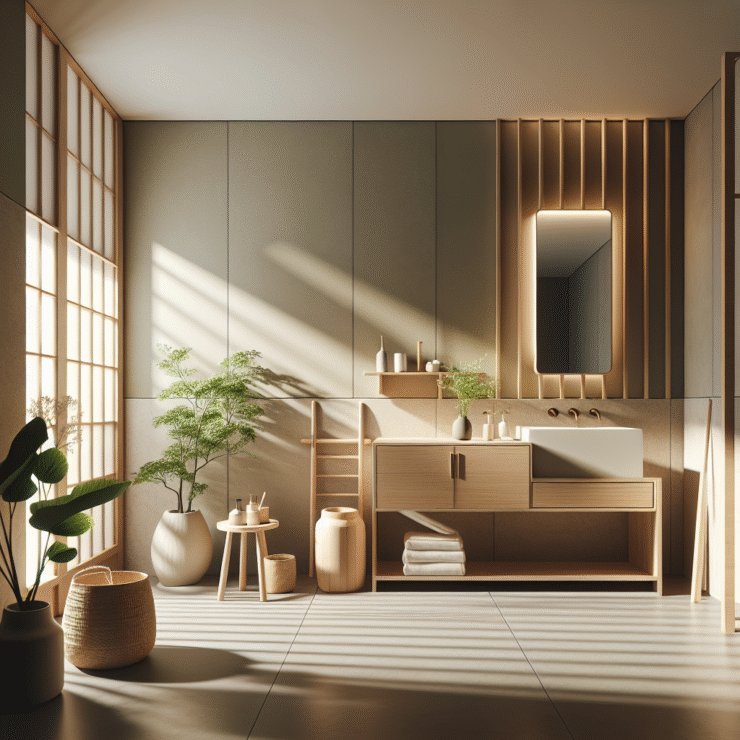 Japandi Minimalist Bathroom Design Ideas