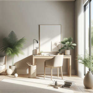 Japandi Minimalist Home Office Ideas