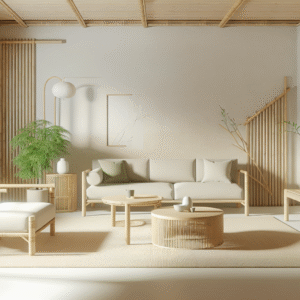 Japandi Minimalist Style With Bamboo Accents