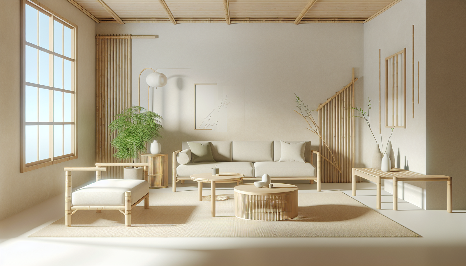 Japandi Minimalist Style With Bamboo Accents