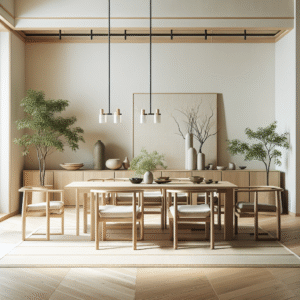 Japandi Style Minimalist Dining Room Ideas