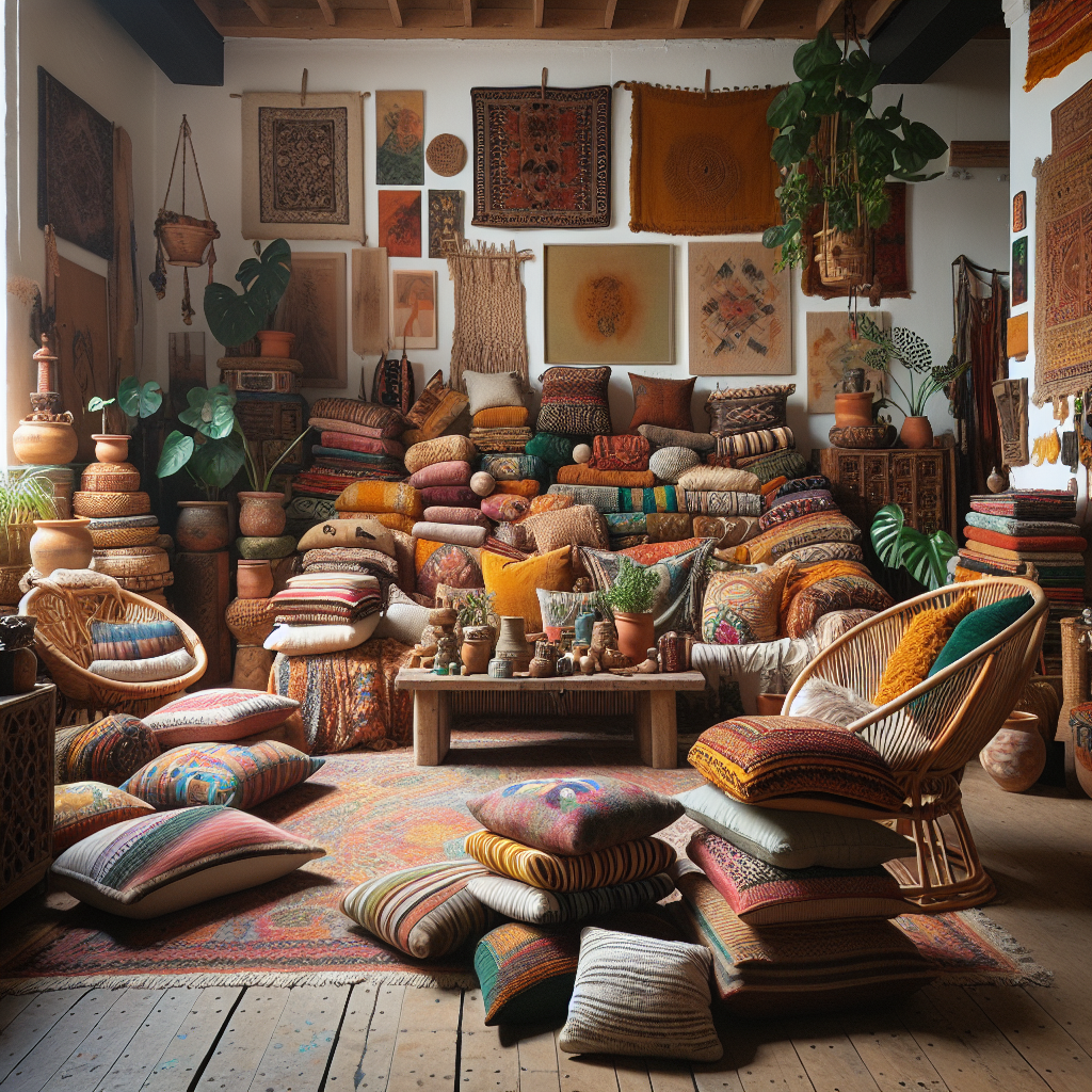 Layered Rugs In Boho Interiors