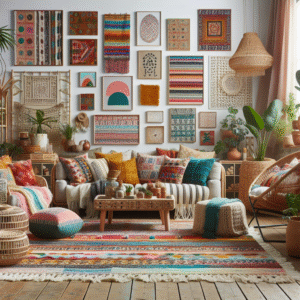 Maximalist Boho Living Room Ideas