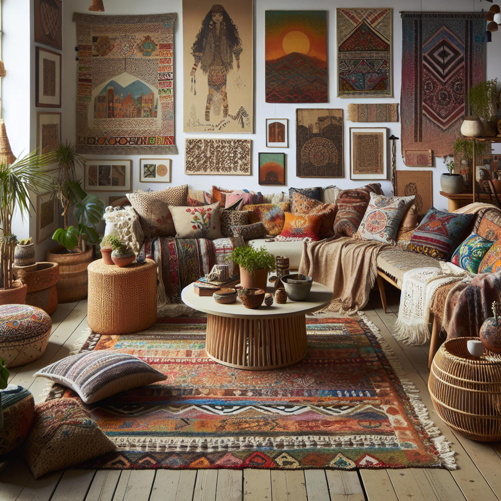 Textural Elements In Boho Spaces
