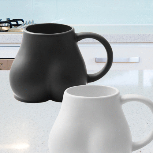 Ceramic Butt Mug Butt Mug Coffee Cup Funny Tea Cup 300ml Butt Ceramic Coffee Mug Buttock Mug Cup for Coffee Milk Tea Juice White