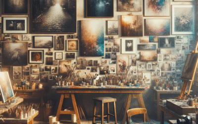 Visual Harmony: Merging Photography and Abstract Art for an Impactful Wall Display