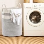 Stylish 58 L Cotton Rope Laundry Basket for Toys & Blankets