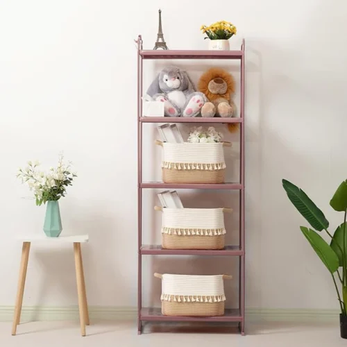 Tassels Storage Basket Cotton Rope Woven Boho Clothes Storage Bin for Books Plants Pet Treats 38x26x22cm