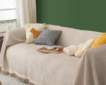 French White Sofa Full Cover Cloth American Sandhair Towel Dust Cover Sofa Cover ins Sandhair Blanket Lunch Break Cover Blanket