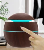 Wood Grain Mushroom Humidifier - USB Quiet Aroma Diffuser & Mini Vase for Home Decor 