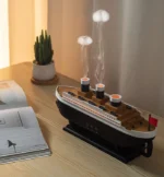 Jellyfish Aroma Mist Diffuser Desktop Ship Decoration Ultrasonic Humidifier Air Purifer Colorful Light Smoke Ring Spray Fogger