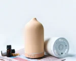 Elegant Ceramic Aroma Diffuser: Soothing Mist & Colorful Lights