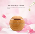 Wood Grain Vase Humidifier Aroma Diffuser USB Ultrasonic Cool Mist Essential Oil Silent Ultrasonic Humidification Office Home