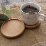 Personalised Logo 8.8cm Walnut Wood Coasters for Glasses Mugs, Round Square Wooden Cup Mat Durable Tea Coffee Cup Pad Placemats - Image 5