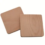 Personalised Logo 8.8cm Walnut Wood Coasters for Glasses Mugs, Round Square Wooden Cup Mat Durable Tea Coffee Cup Pad Placemats - Image 6