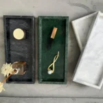 Marble Stone Serving Tray Lotion Cosmetics Jewelry Organizer Marble Elegant Jewelry Tray for Club Dresser Office Kitchen Home - Image 4
